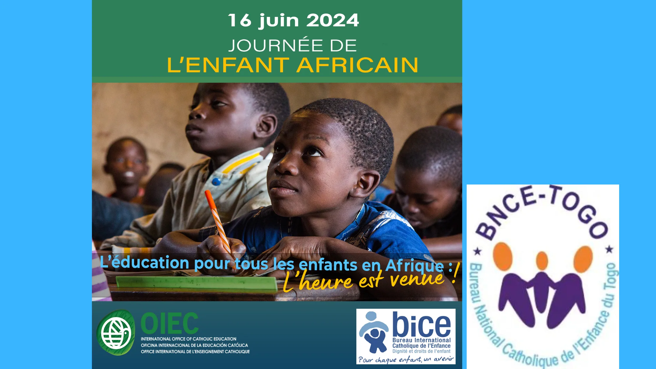 16 juin 2024 :« L’éducation pour tous les enfants en Afrique : l’heure est venue »