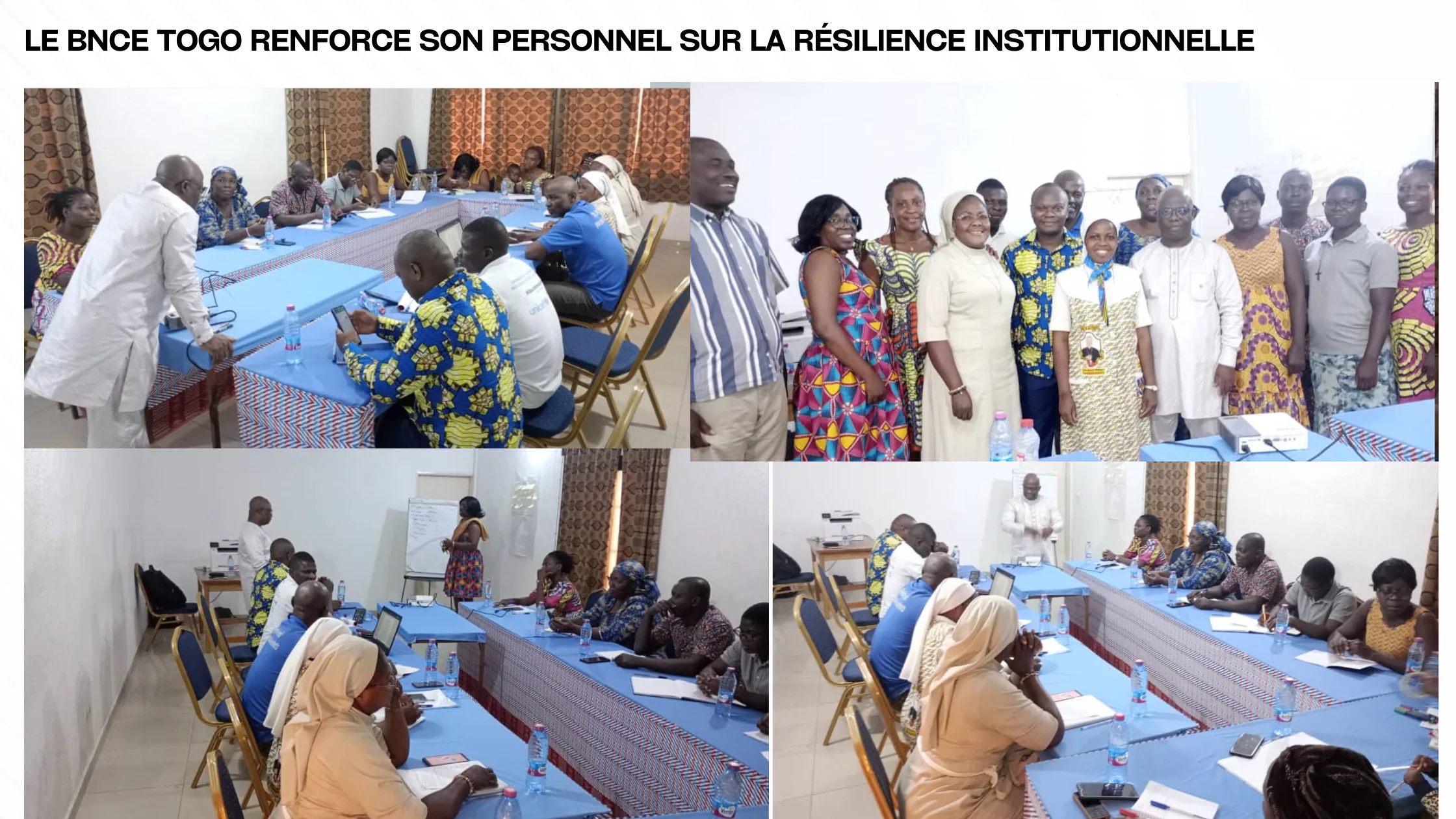 Le renforcement du personnel sur la résilience       institutionnelle et la gestion du projet :